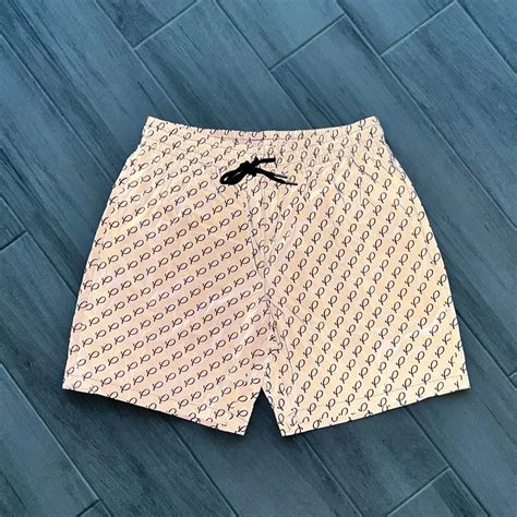 P Logo Reflective Swim Shorts .